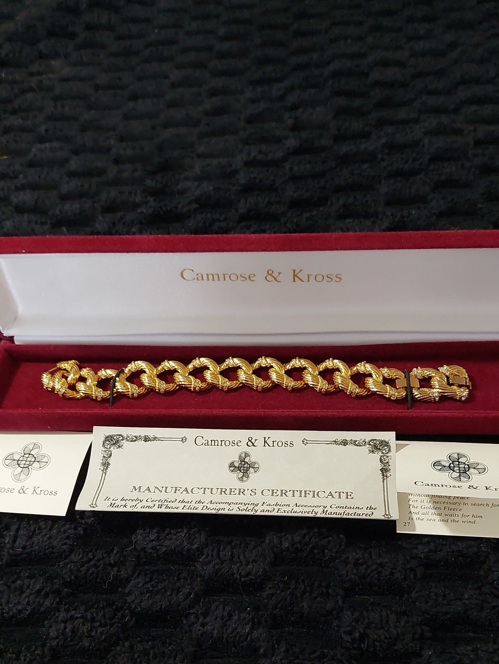 Camrose & Kross Women's Gold-Tone Braided Link Bracelet